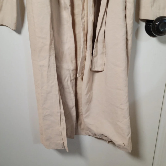 Lulus Sage the Label Gwyneth Tan Tie-Back Trench Coat | Size M | Style # 17323 - Picture 6 of 12